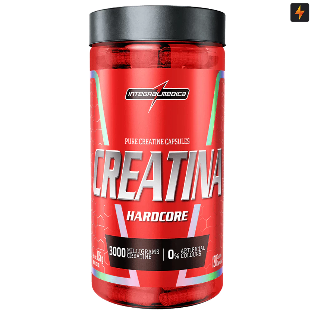Creatina 100% Pura Monohidratada Hardcore 120 Cápsulas — imagem 1