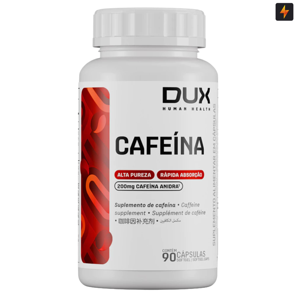 Cafeína 90 Cápsulas Dux Human Health Original Energia e Foco