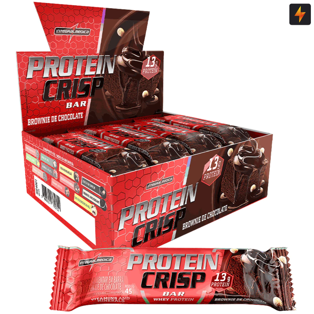 Display Kit Caixa Barra De Proteína Protein Crisp 55g 12 Unidades Com Whey Protein Integralmedica em Oferta na Shopee