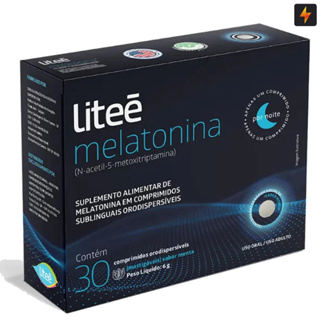 Melatonina 0,21mg 30 Cp Mastigáveis Litee Sabor Menta em Oferta na Shopee