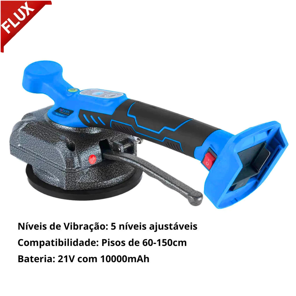 Máquina De Assentar Azulejos Porcelanatos Piso C/ Ventosa E Vibração + 2 Baterias em Oferta na Shopee