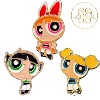 Par de Pingentes Meninas Superpoderosas em Metal Para Chinelo em Banho Dourado em Oferta na Shopee