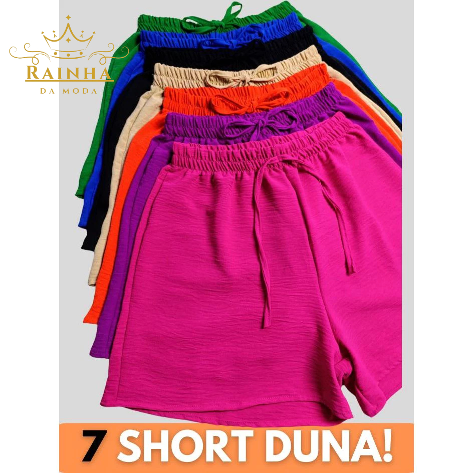 Kit 7 Shorts Femininos Tecido Duna ! – Conforto e Estilo para o Seu Dia a Dia