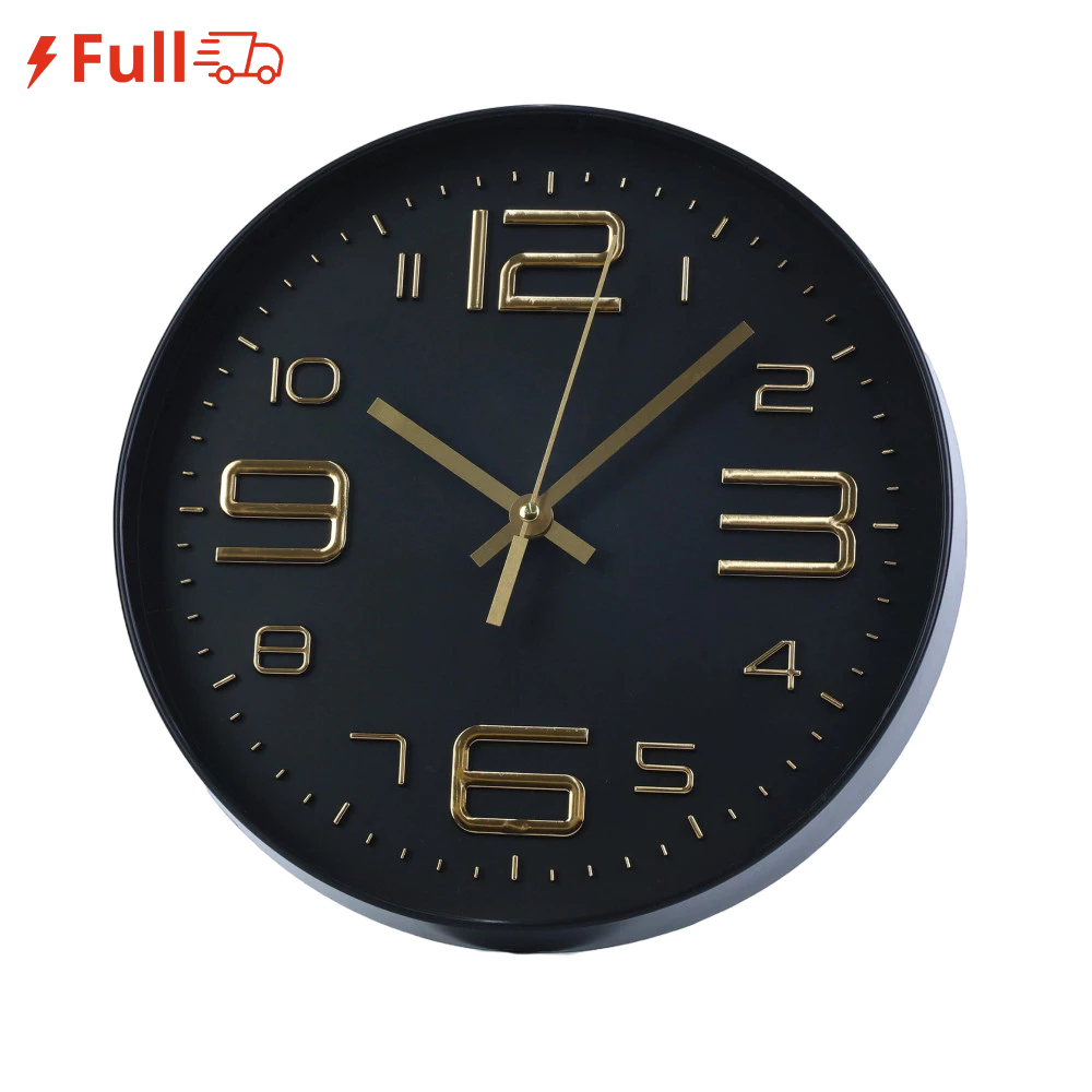 Relogio de Parede 29cm Midnight Luxe com Números Grandes