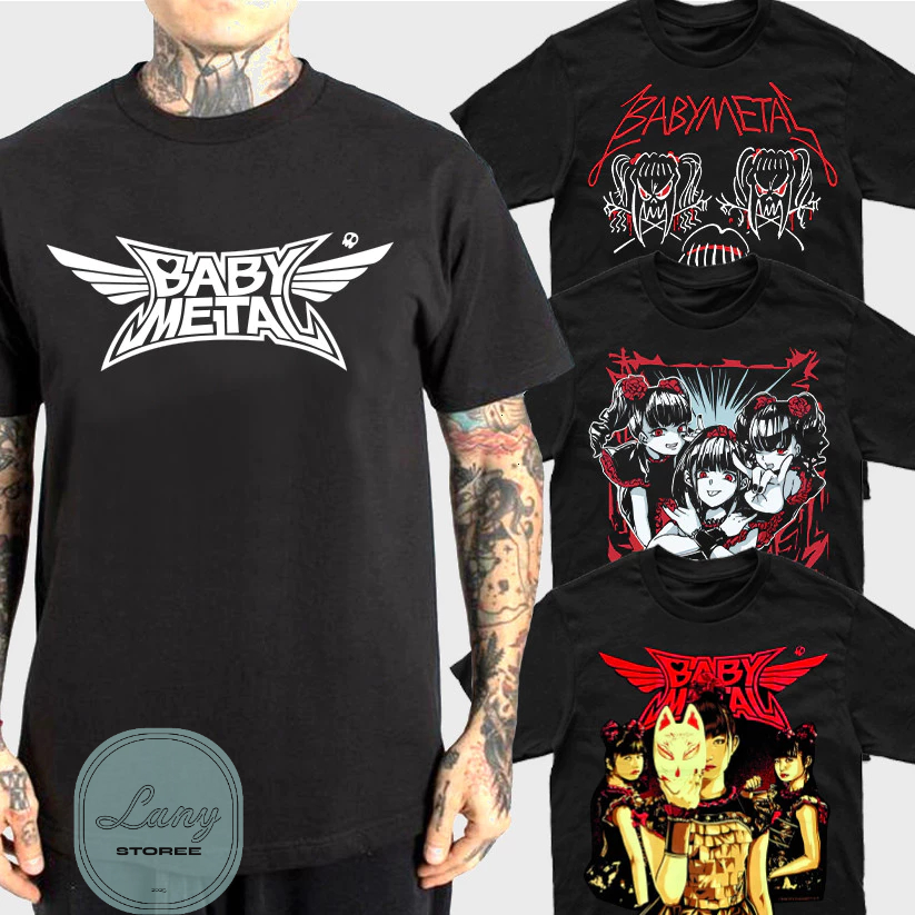 Camiseta Básica Rock Babymetal Camisa 100% Algodão Streetwear Temos Plus Size Lançamento - Envio Rápido em Oferta na Shopee