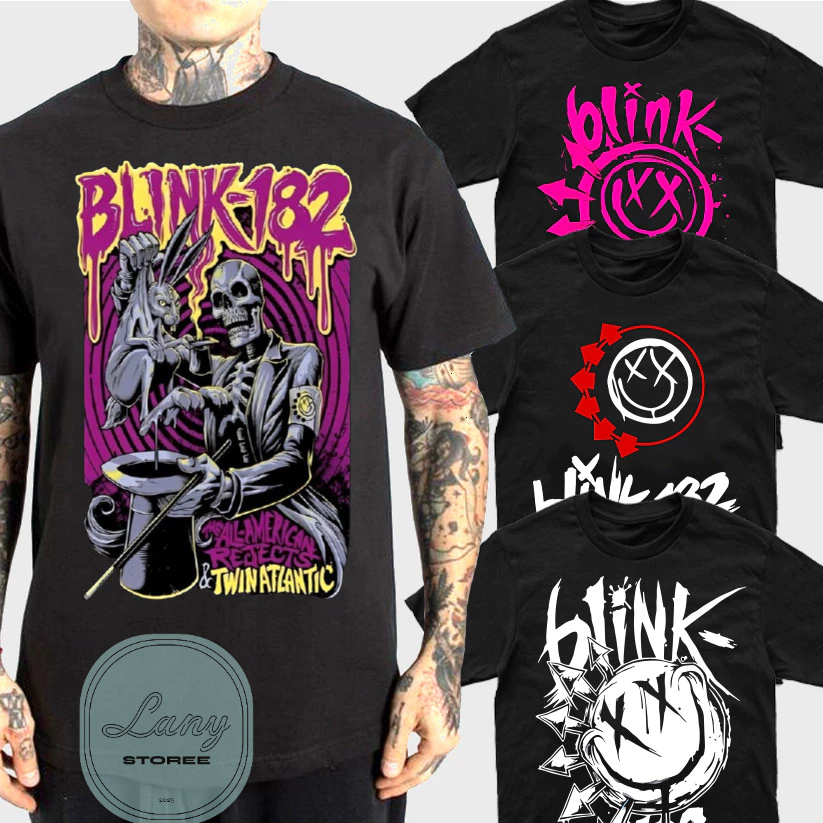 Camiseta Básica Rock Blink 182 Camisa 100% Algodão Streetwear Temos Plus Size Lançamento - Envio Rápido em Oferta na Shopee