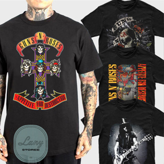 Camiseta Básica Rock Guns N Roses Camisa 100% Algodão Streetwear Temos Plus Size Lançamento - Envio Rápido em Oferta na Shopee