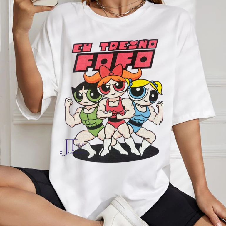 Blusa tshirt feminina academia,treino, camiseta MENINAS SUPER PODEROSAS fitnes,maromba,academia,treino,moda plus size