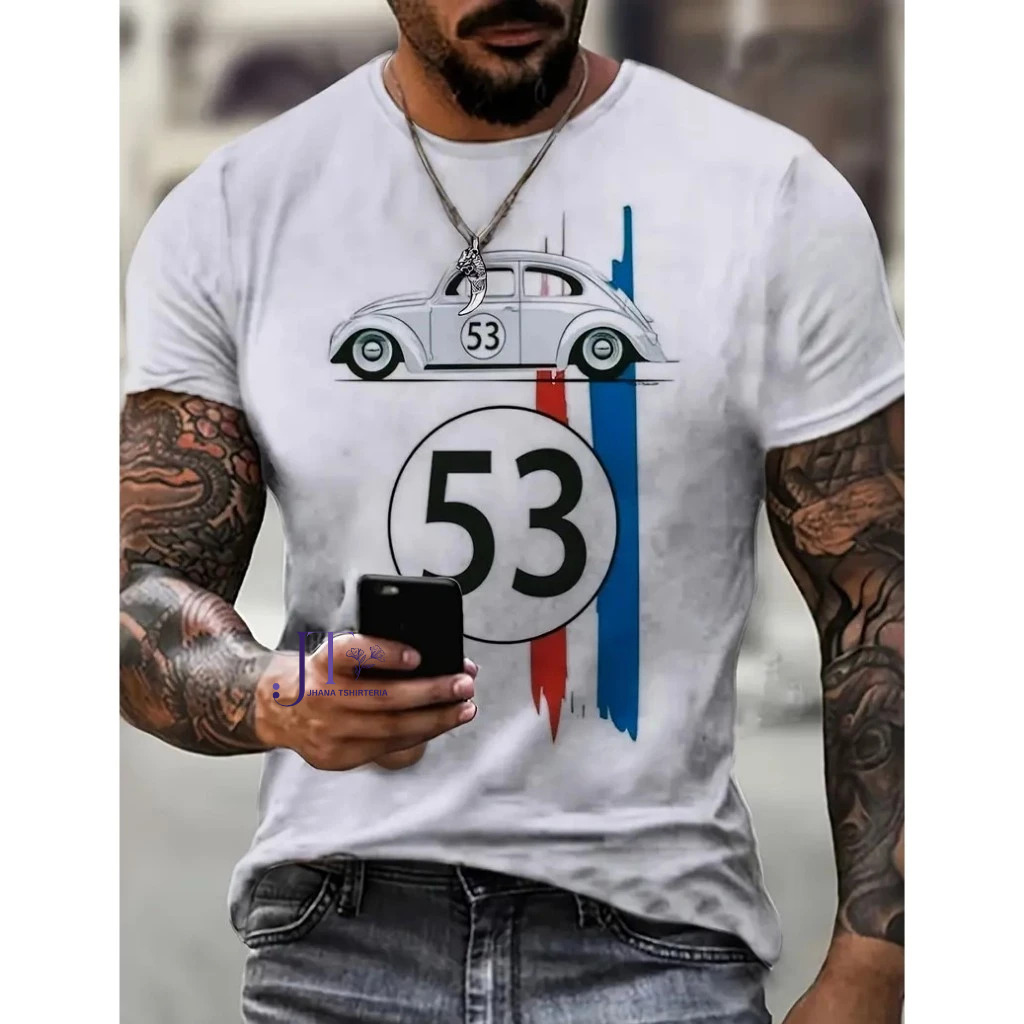 Camiseta Unissex Vintage Moda,filme herbie,CARRO,FUSCA,moda Casual,dia a Dia,carro,moda Masculina Plus Size — R$ 33,99 em Shopee