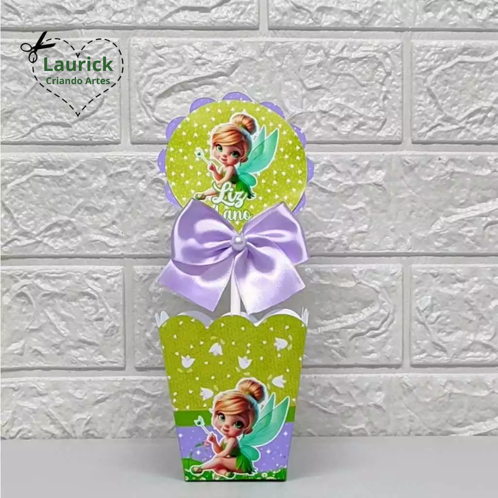 Centro de Mesa Cachepot Tinkerbell Sininho  Lembrancinhas  PEGUE E MONTE