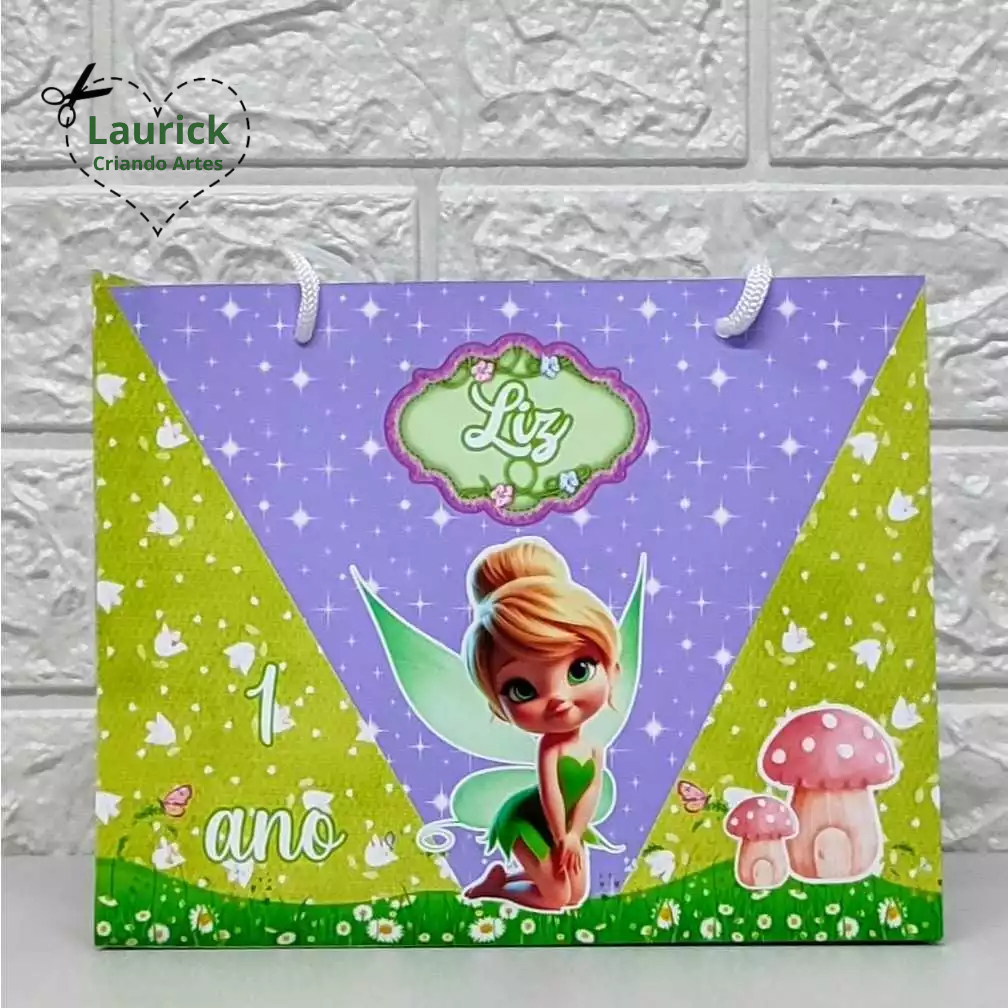 Sacolinha Personalizada Tinkerbell Sininho Festa Infantil Lembrancinha Aniversário