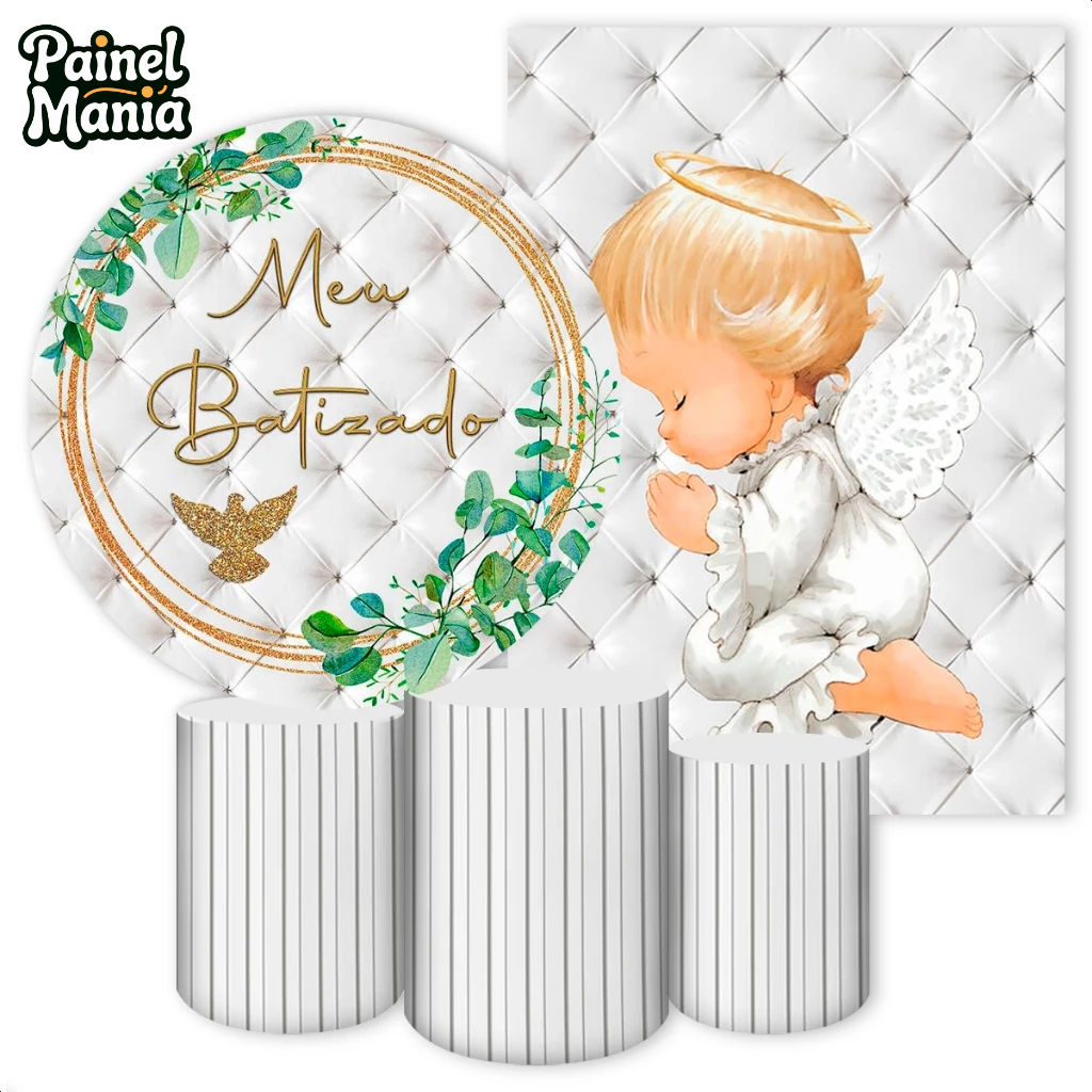 Capas Paineis de Festa Sublimados Vários Modelos Tema  Batizado em Oferta na Shopee