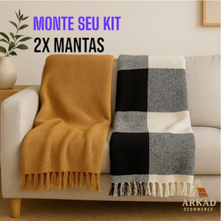 KIT 2 Manta Para Sofá Luxo Decoração Proteção Capa Para Sofá Terracota Luxo 220X120 CM em Oferta na Shopee