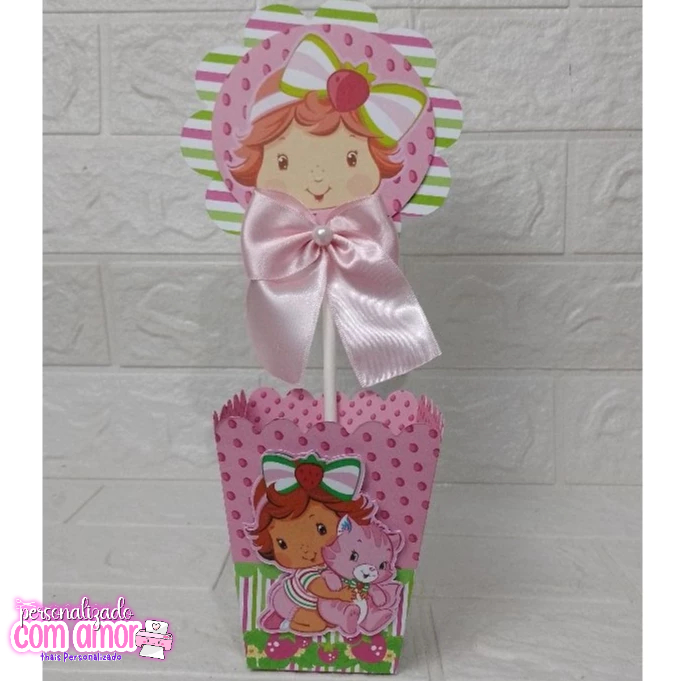 Centro de Mesa  Cachepot Moranguinho baby- Personalizados - Lembrancinhas - Festa Infantil - Aniversário /