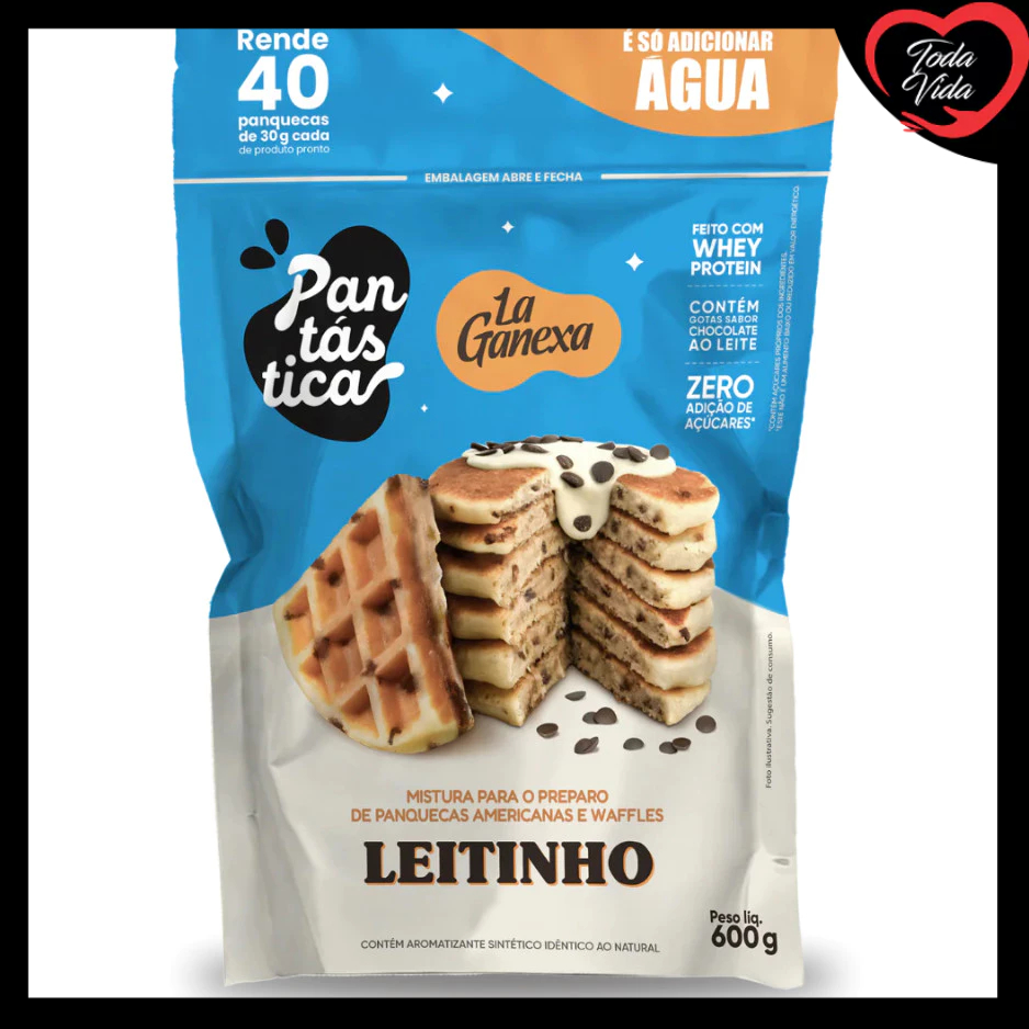 PANTASTICA - PANQUECA PROTEICA SABOR LEITINHO - LAGANEXA 600G em Oferta na Shopee