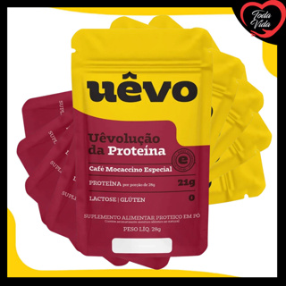 KIT 5 SACHES ALBUMINA SABOR CAFÉ MOCACCINO 28G - UEVO - UEVOLUÇÃO DA PROTEINA em Oferta na Shopee