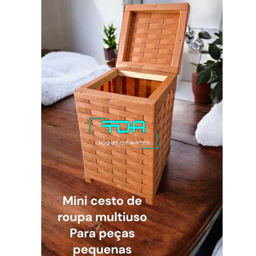 Lixeira de junco sintético (banheiro, escritório etc..) 20x20x30 FITA