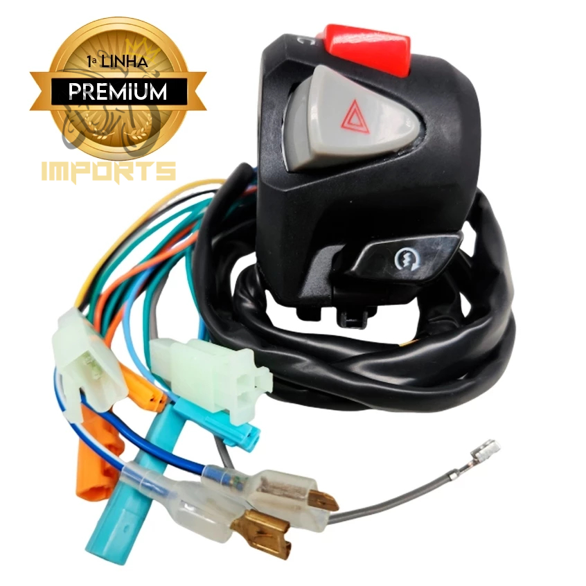 Punho Partida Pisca Alerta CB 500 / FAN 150 / TITAN 160 / START 160 Com Plugs