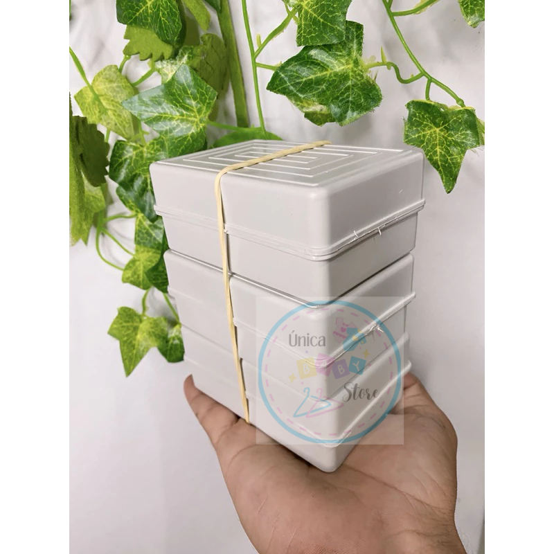 kit 3 Saboneteira quadrada com Tampa Colorida! em Oferta na Shopee