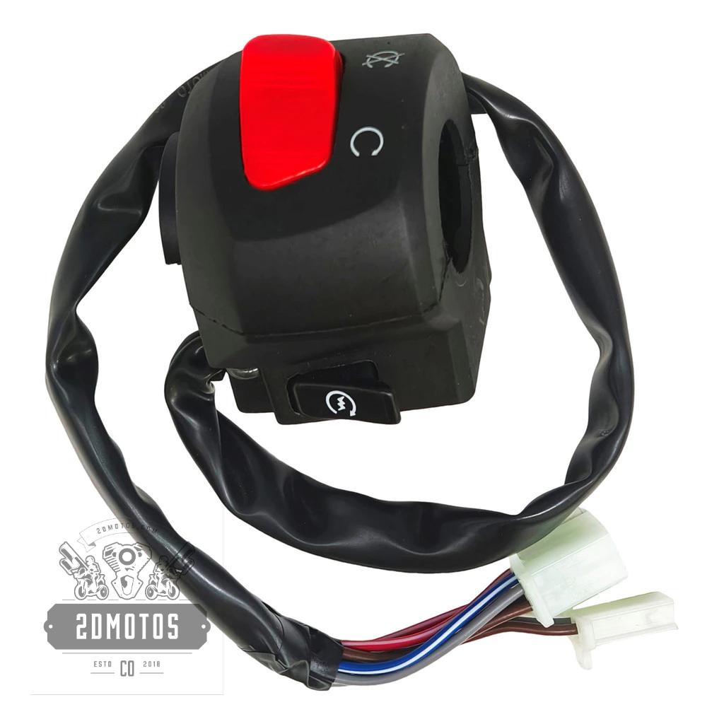 Punho Interruptor Partida Ybr 125 Ed 2006 Até 2008 Chave Emergencia