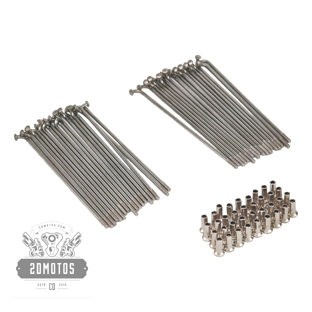 Jogo De Raio Niples Inox Traseiro Para Titan 125 150 / Fan 125 150 3,5mm Freio a Tambor