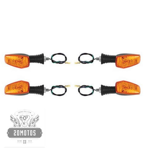 Kit 4 Pisca Para Yes 125 / Gsr 125 / Gsr 150 / Gs 120 / Gs 500 Cor Ambar / Cristal Completo