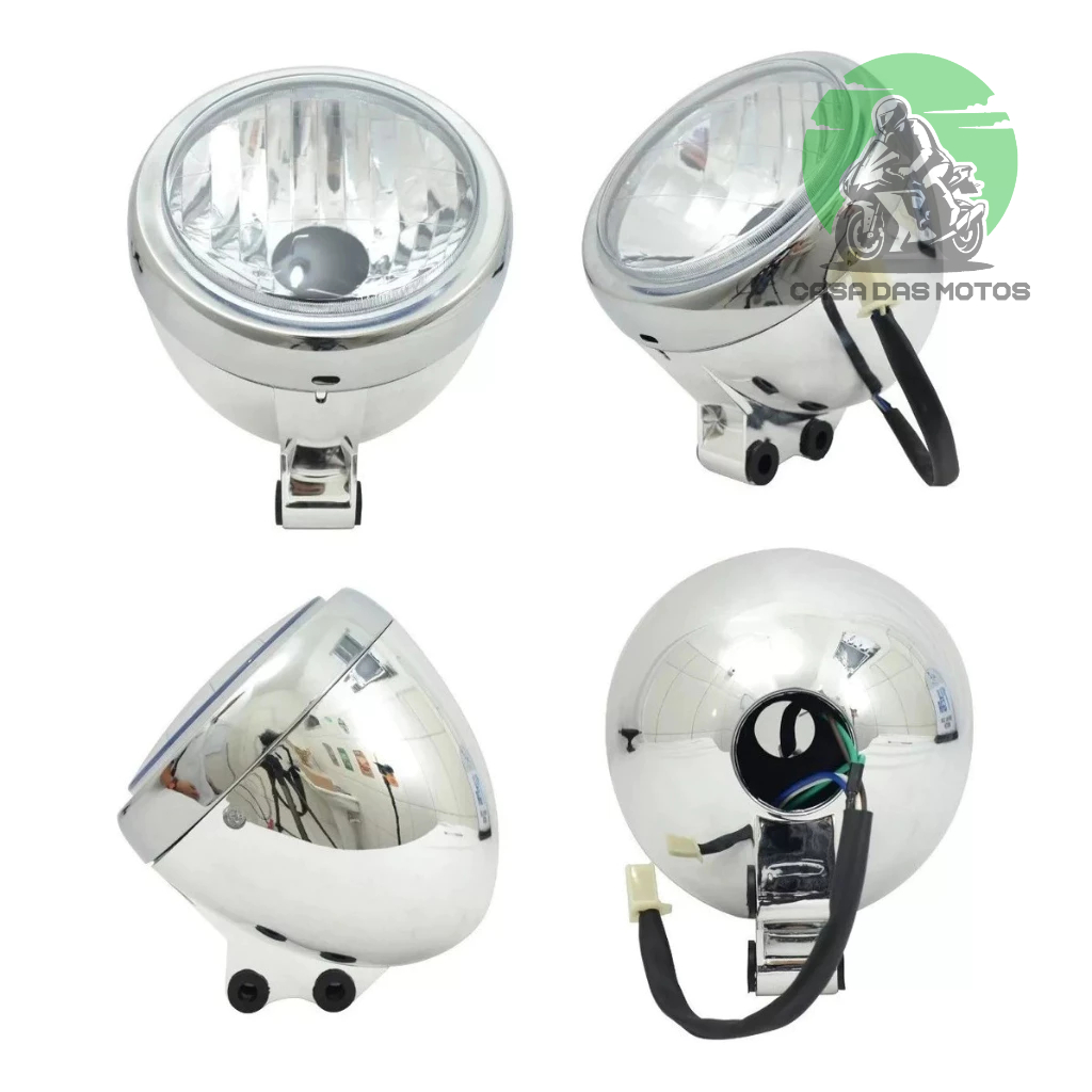 Farol Para Moto Dafra Kansas 150 2007 Até 2015 Completo Com Carcaça