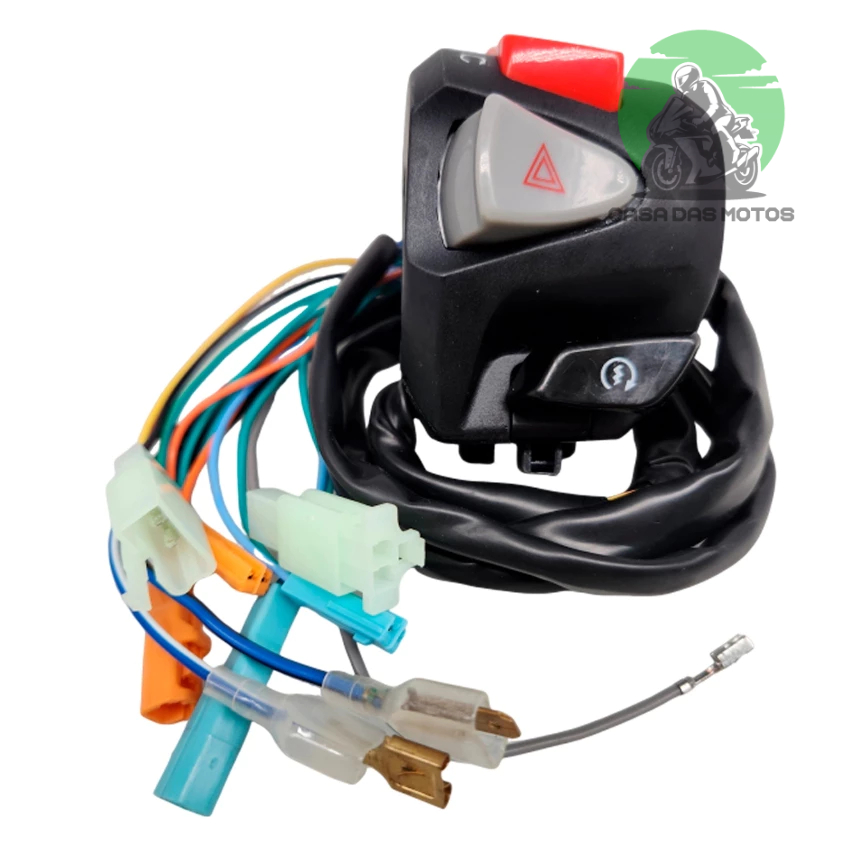 Punho Partida Pisca Alerta Moto Cb 500 Titan 150 Fan 150 Titan 160 Start 160 Completo