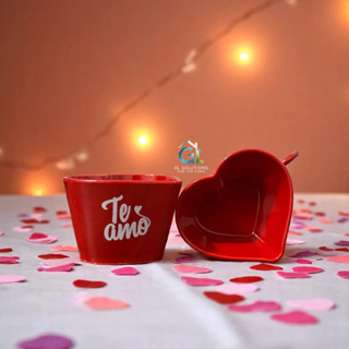 Kit 10 Xícaras Coração Te Amo vermelha plástico acrílico Dia dos Namorados amor presente café fofo em Oferta na Shopee