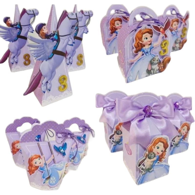 Kit Festa Princesinha Sofia Personalizado 20 Peças | Caixinhas para Festa Infantil