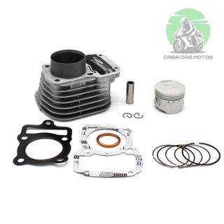 Kit Cilindro Motor Pistão Moto Titan 125 Xlr 125 2000 2001 Pino Travas Junta