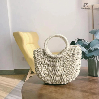 Bolsa de Palha moda praia Férias Viagem Feminina Bolsa de Grande Capacidade em Oferta na Shopee