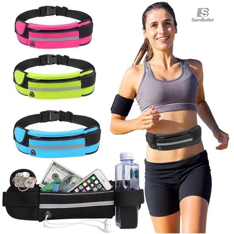 Bolsa Pochete Unissex Esportiva Slim Leve impermeável porta celular Porta Garrafa SB