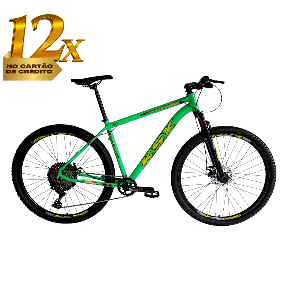 BICICLETA BIKE ARO 29 MTB ALUMÍNIO KSX 12V K7 11x52 FREIO HIDRÁULICO E SUSPENSÃO COM TRAVA UNISSEX - Sports & Outdoors