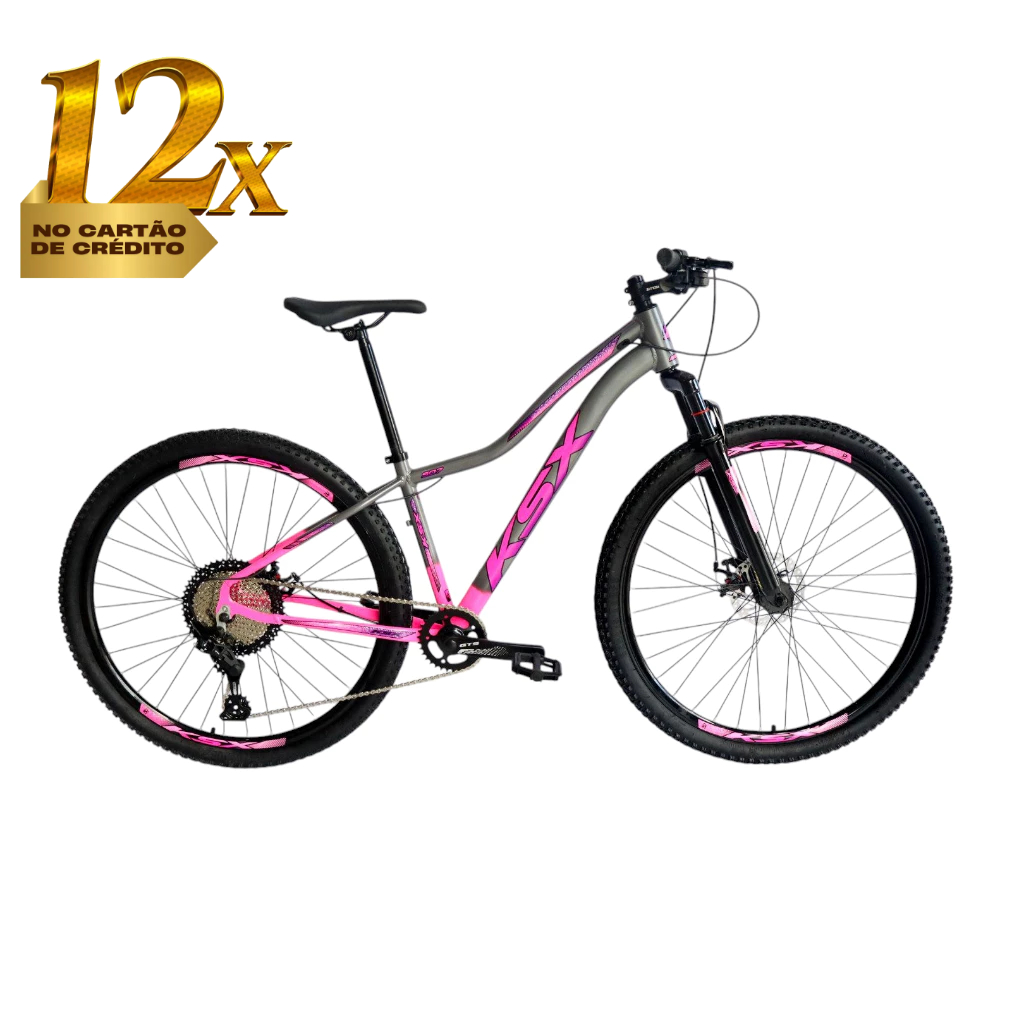 BICICLETA BIKE ARO 29 MTB ALUMÍNIO KSX 12V K7 11x52 FREIO HIDRÁULICO E SUSPENSÃO COM TRAVA FEMININA - Sports & Outdoors