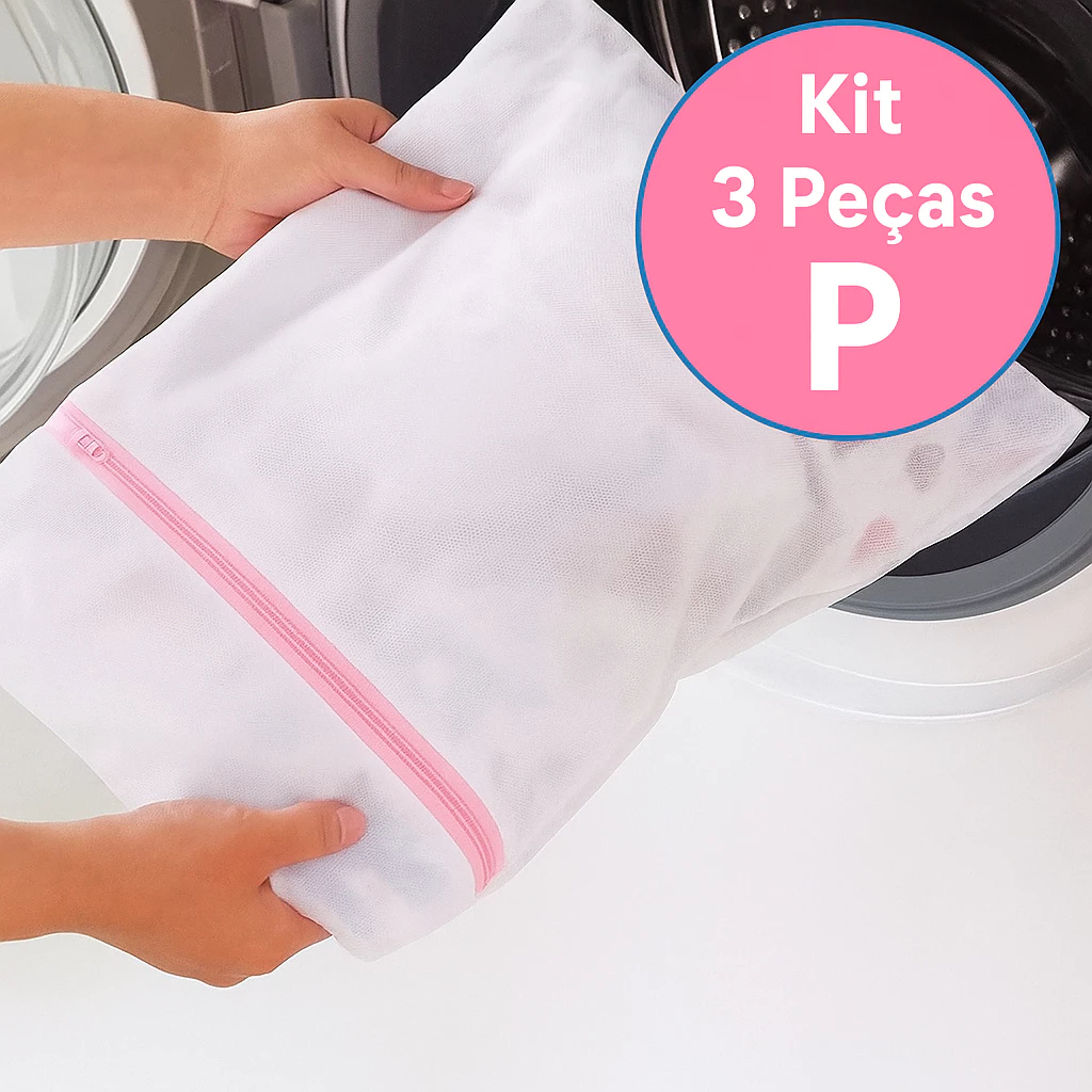 Saco para lavadora maquina roupas 03 UNIDADES Tamanho P - Envio Imediato