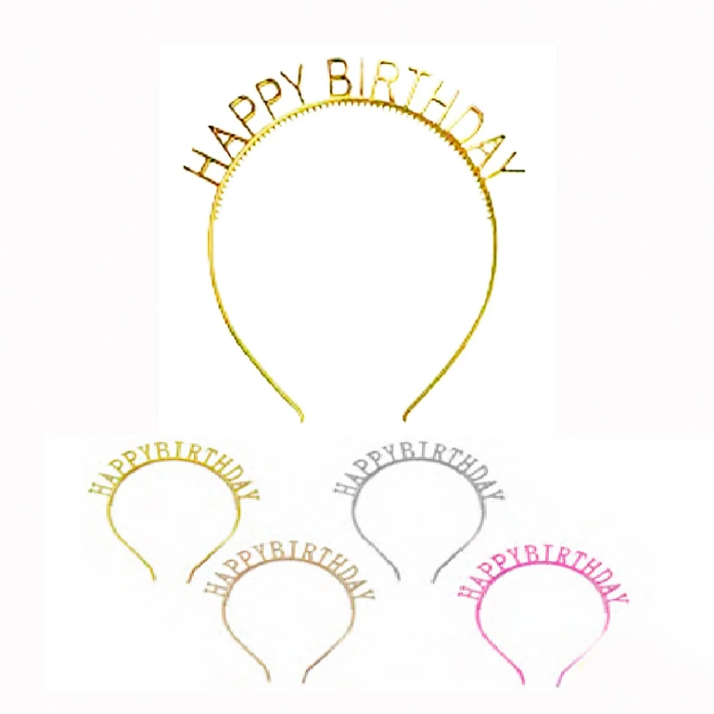 Tiaras Happy Birthday Festas Aniversario Metalizadas