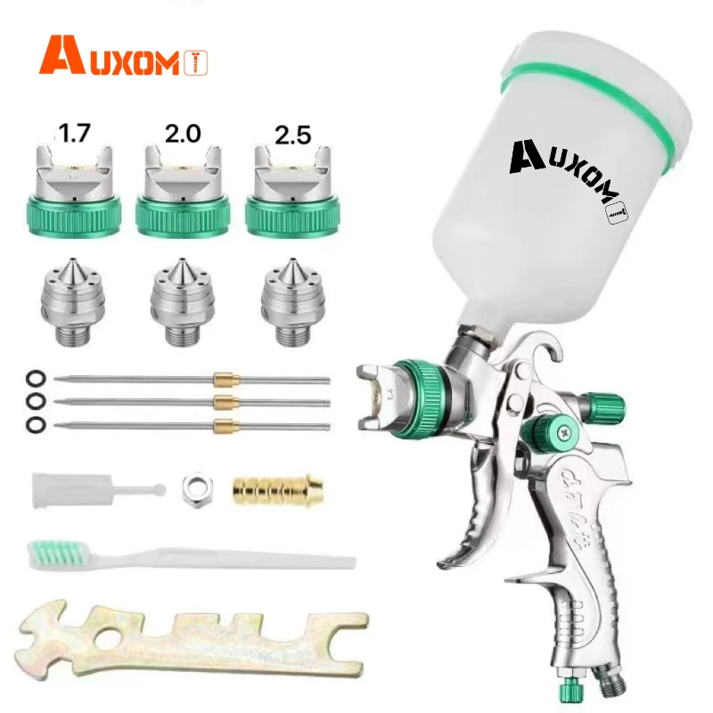 Pistola de Pintura Automotiva Profissional 600ml 1.7/2.0/2.5mm | AUXOM pistola pintura, Kit com 3 Bicos