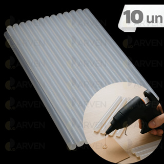 Kit 10 Refil Cola Quente FINO 7mm x 30 cm uso Universal em Oferta na Shopee