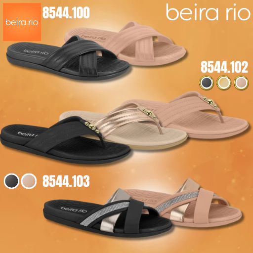 Sandália Beira Rio Slide Napa Strech Confortável em Oferta na Shopee