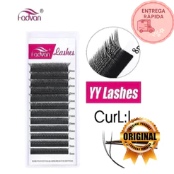 Cílios Fadvan YY Curvatura L - Efeito Delineado Fox Eyes Volume Brasileiro