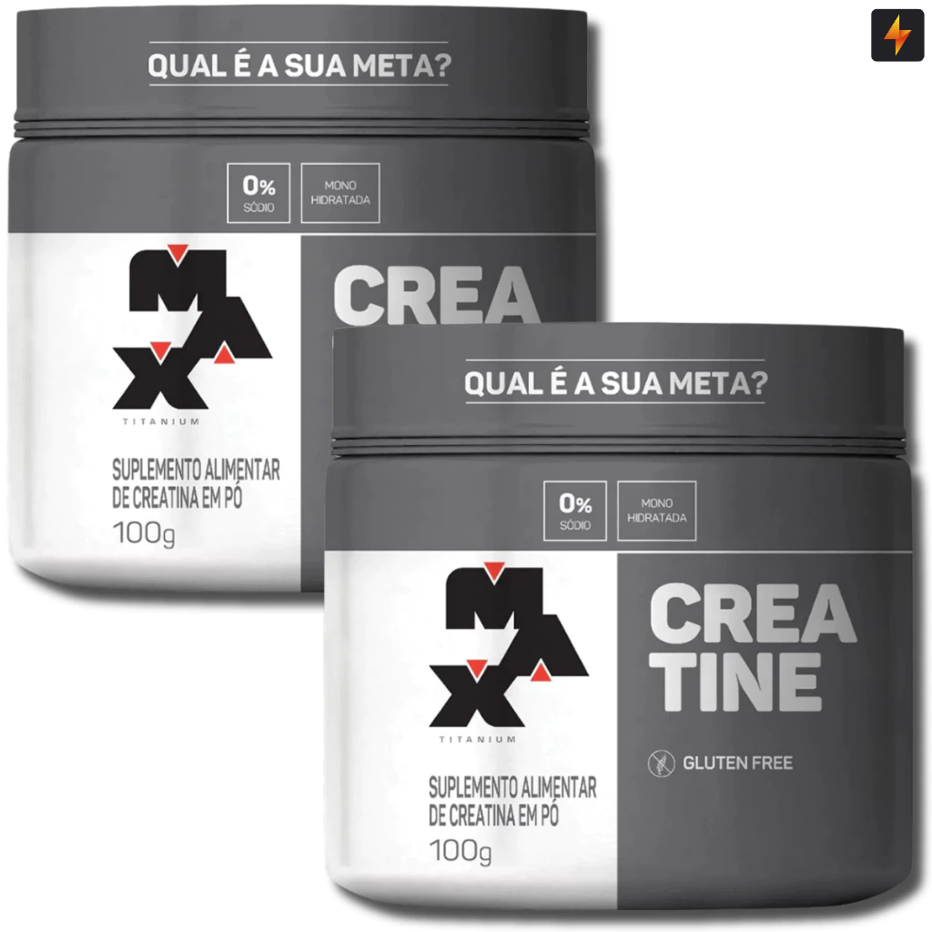 Kit Creatina Monohidratada100% Pura 100g Max Titanium - Health