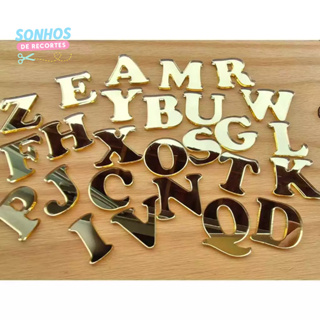 Letras em Acrílico Espelhado 2CM de altura em Oferta na Shopee