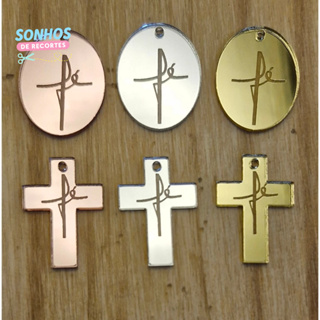 Etiqueta / Tag - Fé - Acrílico Espelhado. em Oferta na Shopee