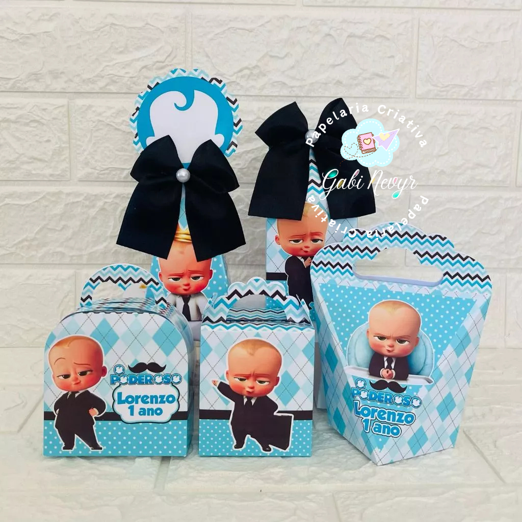 Kit Festa Personalizados Poderoso Chefinho | Lembrancinhas | Mimos | Caixinhas para festa - PEGUE E MONTE