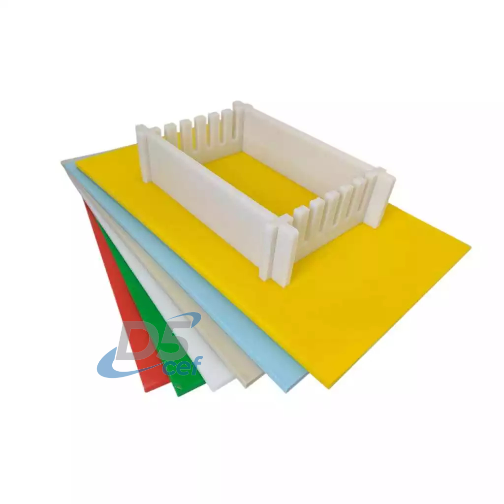 Kit De Tábuas Polietileno + Suporte 6 Tabuas Para Corte Polietileno 8mm x 30x50cm
