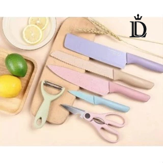 profissional Conjunto de facas de aço inoxidável, conjunto de 6 peças, cor multicolorida