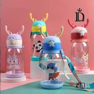 Garrafa De Água 600ml Infantil Alce Portátil Criança Garrafinha