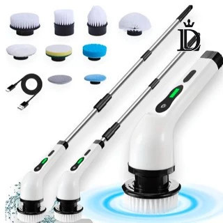 (KWW) Novidades! ! Escova De Limpeza Elétrica 7 Em 1 e 9 em 1Giratória Recarregável.