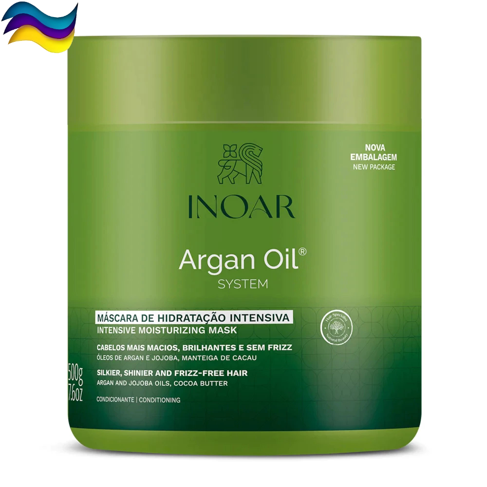 Máscara Hidratação Intensiva Argan Oil 500g Inoar - Reparação Brilho Cabelo Forte e Sedoso em Oferta na Shopee